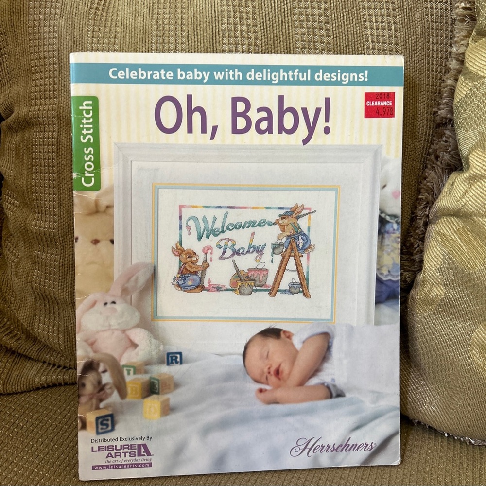 Leisure Arts Cross stitch magazine with baby designs